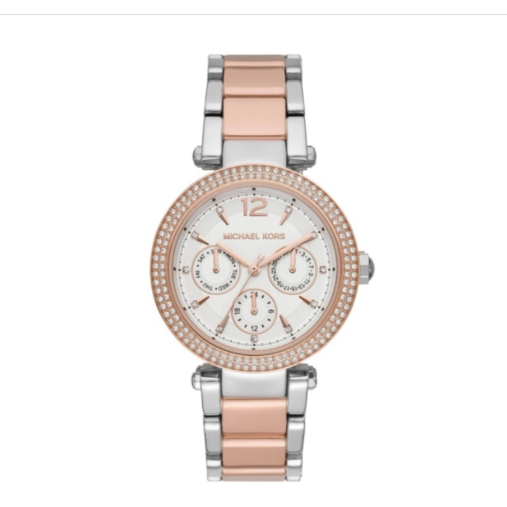 Michael Kors authentic Parker Chrono watch with crystal